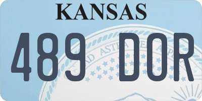 KS license plate 489DOR