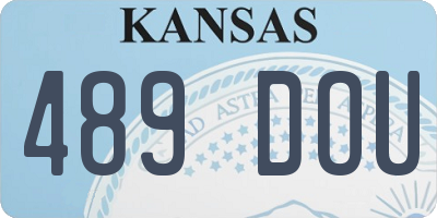 KS license plate 489DOU