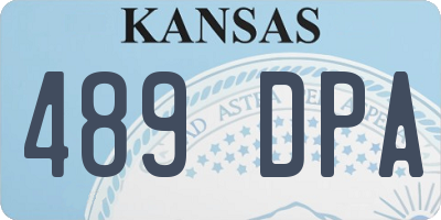 KS license plate 489DPA