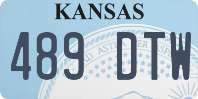 KS license plate 489DTW