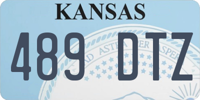 KS license plate 489DTZ