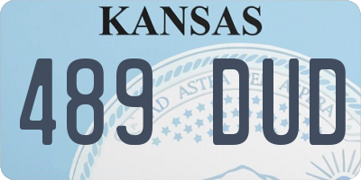 KS license plate 489DUD