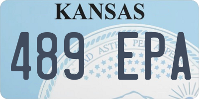 KS license plate 489EPA