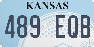 KS license plate 489EQB