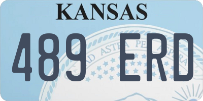 KS license plate 489ERD