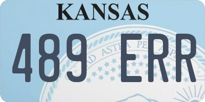 KS license plate 489ERR