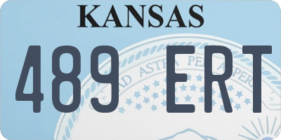 KS license plate 489ERT