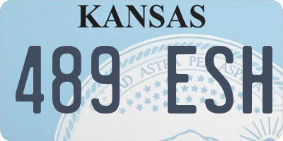 KS license plate 489ESH