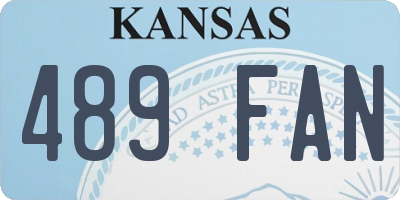 KS license plate 489FAN