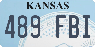 KS license plate 489FBI