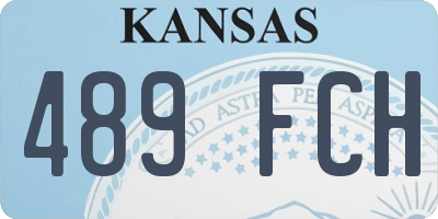 KS license plate 489FCH
