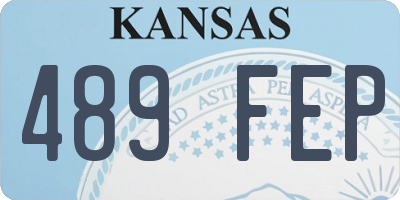 KS license plate 489FEP