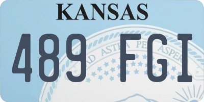 KS license plate 489FGI