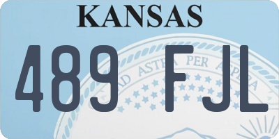 KS license plate 489FJL