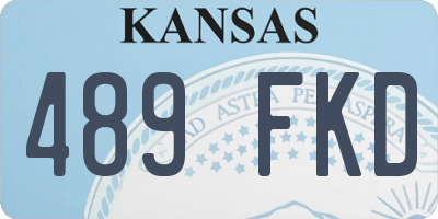 KS license plate 489FKD