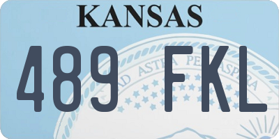 KS license plate 489FKL