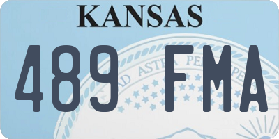 KS license plate 489FMA