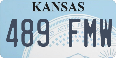 KS license plate 489FMW