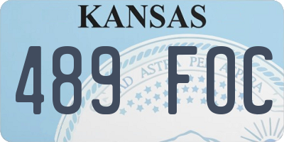 KS license plate 489FOC