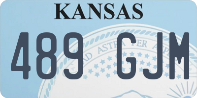 KS license plate 489GJM