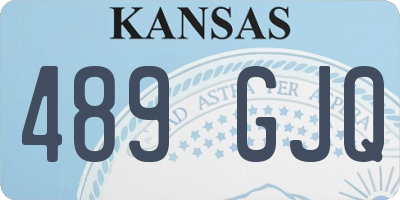 KS license plate 489GJQ