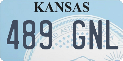 KS license plate 489GNL