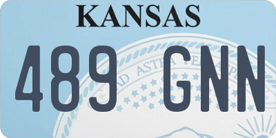 KS license plate 489GNN