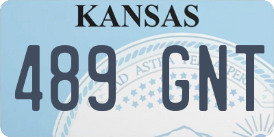KS license plate 489GNT