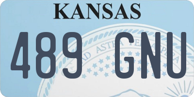 KS license plate 489GNU