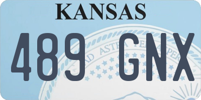KS license plate 489GNX