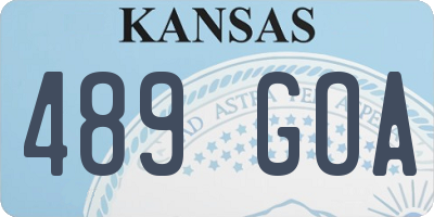 KS license plate 489GOA