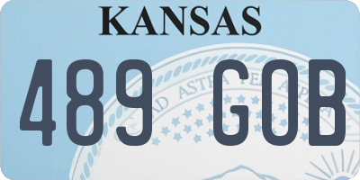 KS license plate 489GOB