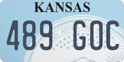 KS license plate 489GOC