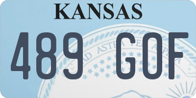 KS license plate 489GOF