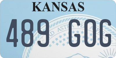 KS license plate 489GOG