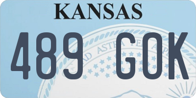 KS license plate 489GOK