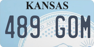 KS license plate 489GOM