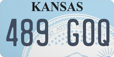 KS license plate 489GOQ
