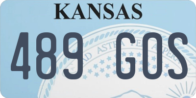KS license plate 489GOS
