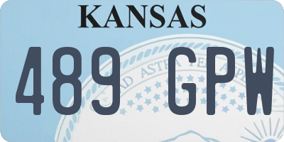 KS license plate 489GPW
