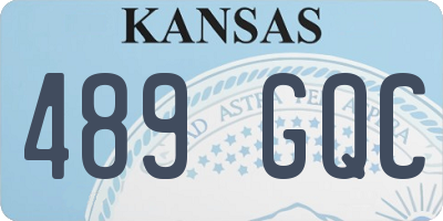 KS license plate 489GQC