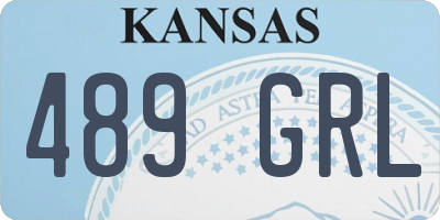KS license plate 489GRL