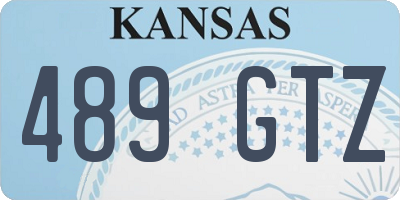 KS license plate 489GTZ