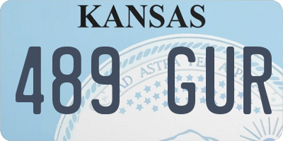 KS license plate 489GUR