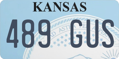 KS license plate 489GUS