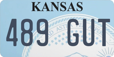 KS license plate 489GUT