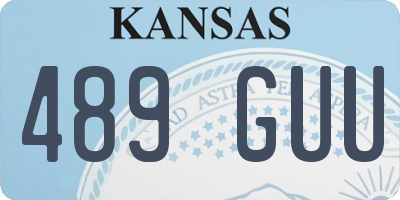 KS license plate 489GUU