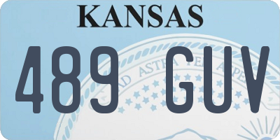 KS license plate 489GUV