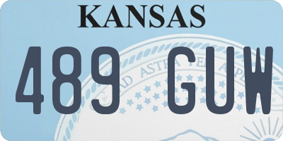 KS license plate 489GUW