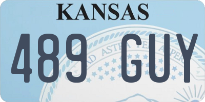 KS license plate 489GUY